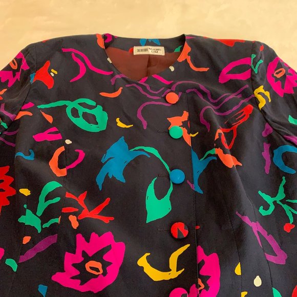 Myong Lim Multi Colored Asymmetrical Blazer Size XL to 1X*** - Picture 2 of 16